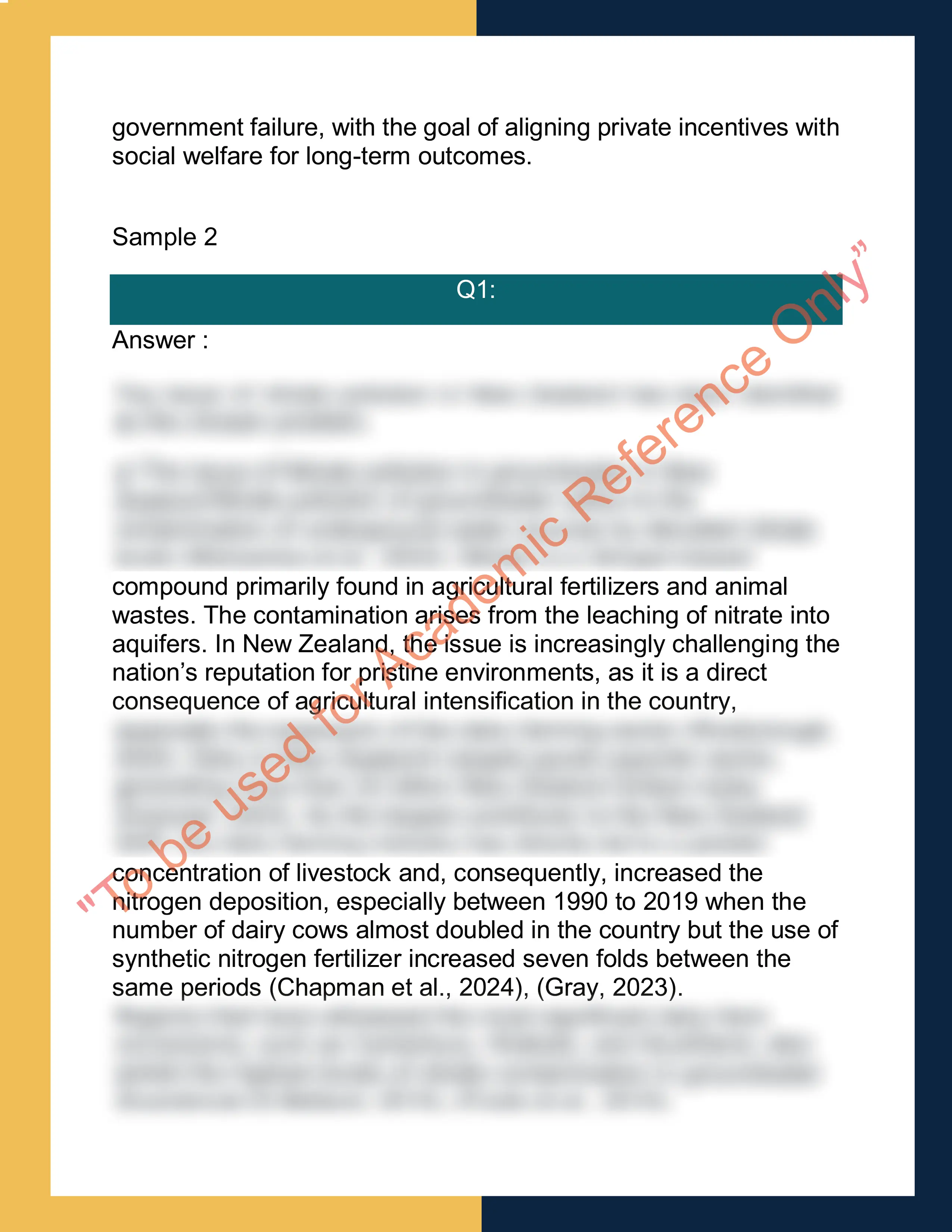 Assignment Sample Of Subject ECON 410 – Sustainable Development and Resource Economics 3